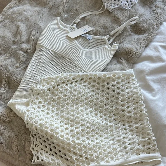 NEW Bridal Hot & Delicious White Crochet Midi Dress - Picture 7 of 8